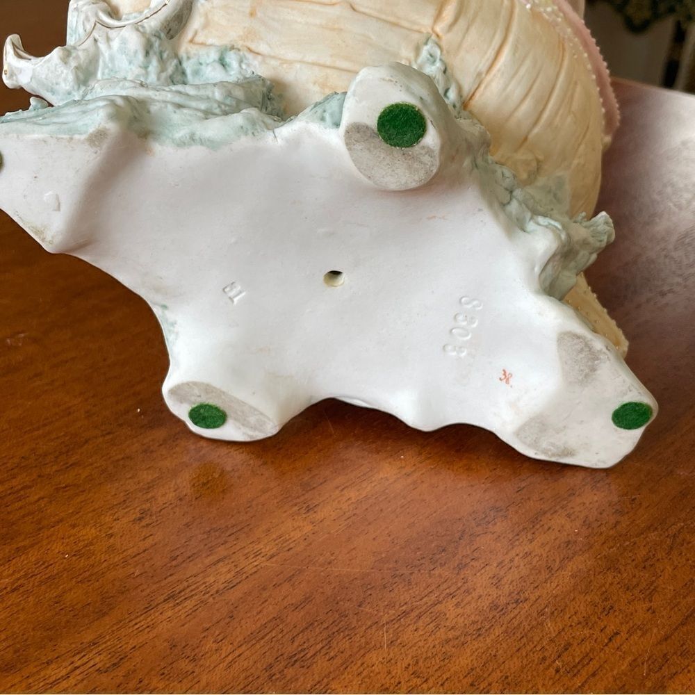 Vintage RARE One of a kind Porcelain Ceramic Goddess on a Ship Decor Art - Picture 12 of 16